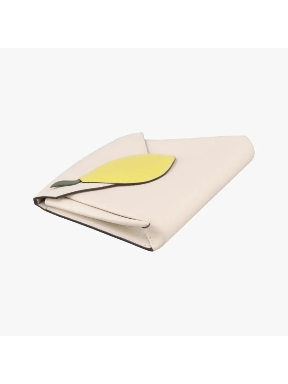 Hermes Tutti Frutti White Yellow Leather Clutch